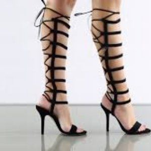 Brand new suede gladiator heels